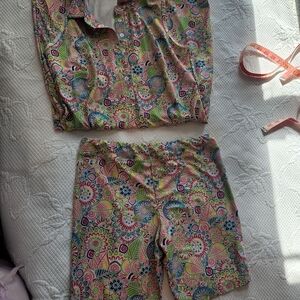 Colorful Floral Collared Mini Dress